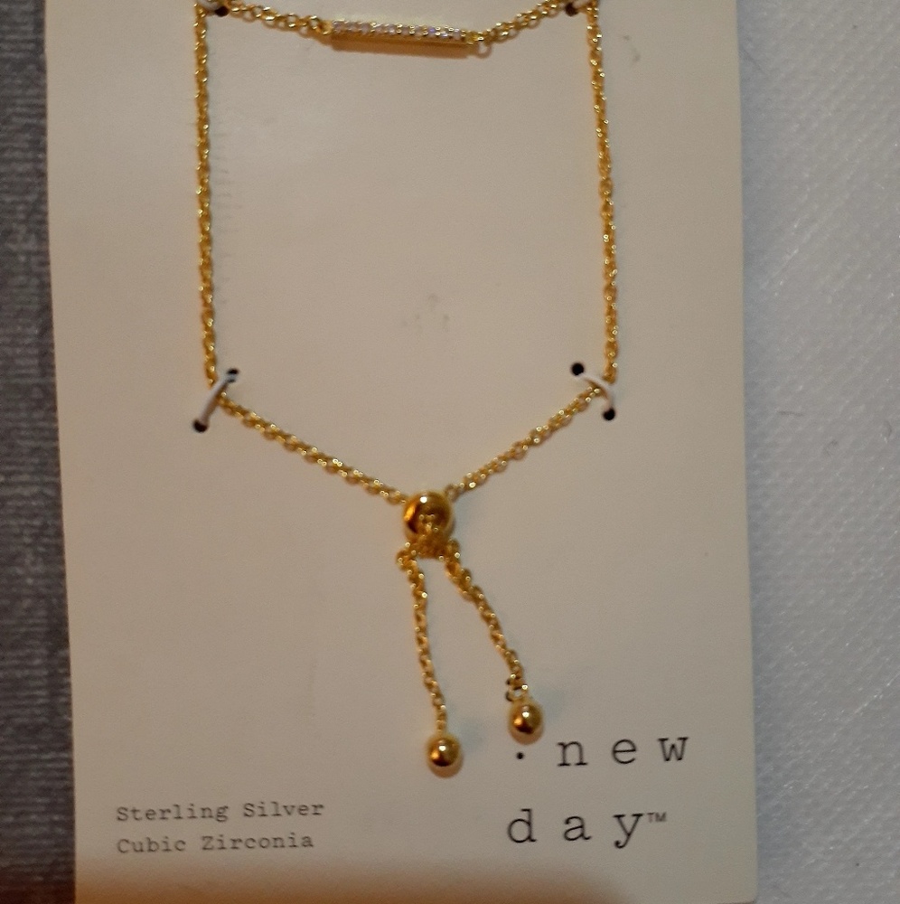 Sterling Silver Bracelet in Gold tone.